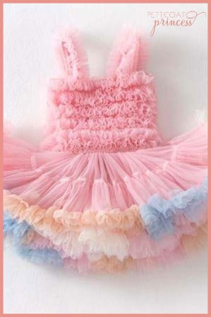 pink rainbow tutu dress