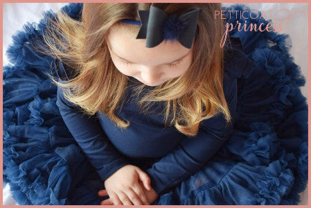 navy blue tutu petticoat skirt