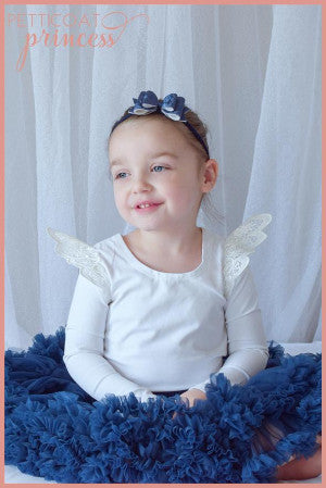 Navy blue soft ruffle petticoat tutu
