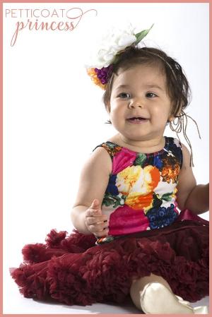 burgundy red petticoat tutu skirt for toddler party