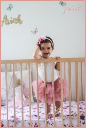 Dusty pink tutu ruffle bloomers for cake smash photos