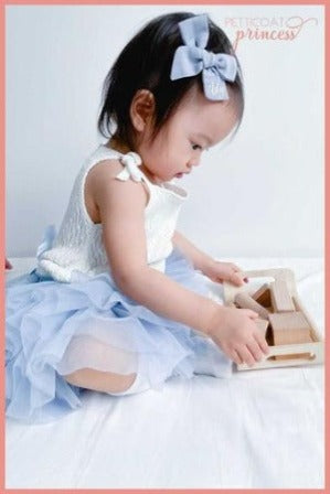 Soft cornflower baby blue tutu bloomers for Frozen inspired party
