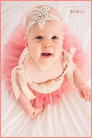 Rhinestone flower headband for birthday photos