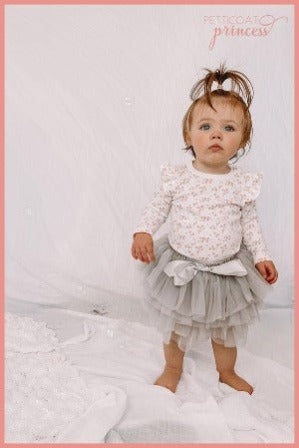 soft Silver ruffle tutu bloomers