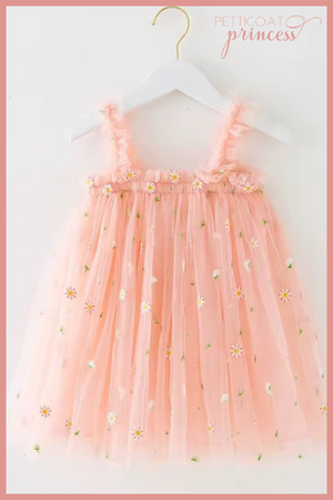 Pink Daisy Tulle dress