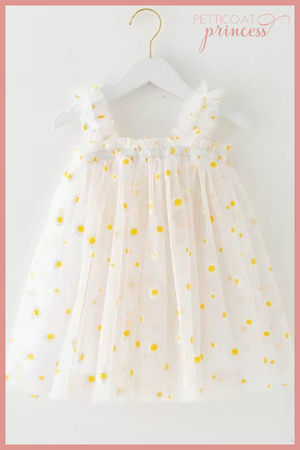 White Daisy Tulle dress