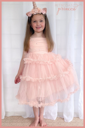 Pink ruffle dress