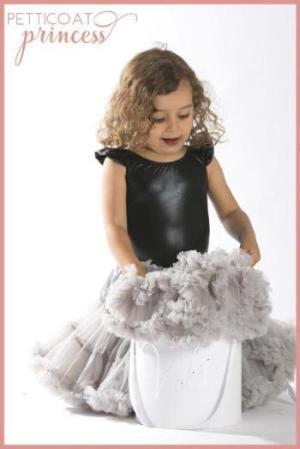Argente silver grey petticoat tutu skirt with customised gift box birthday tutu 