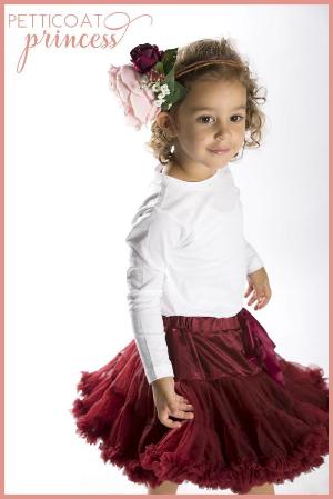 Cherise burgundy petticoat tutu skirt classic outfit