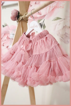 dusty pink petticoat tutu skirt for flower girl