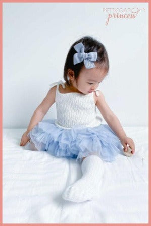Soft cornflower baby blue tutu bloomers for Frozen inspired party