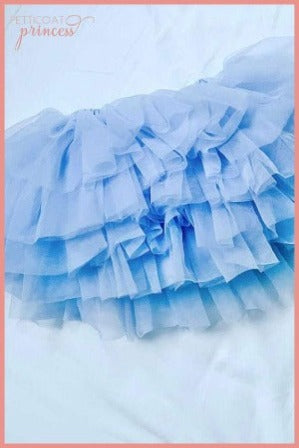 Soft cornflower baby blue tutu bloomers for Frozen inspired party