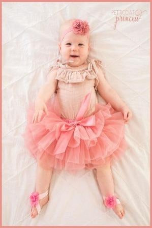 Rose pink soft ruffle tutu bloomers for newborn photograpghy