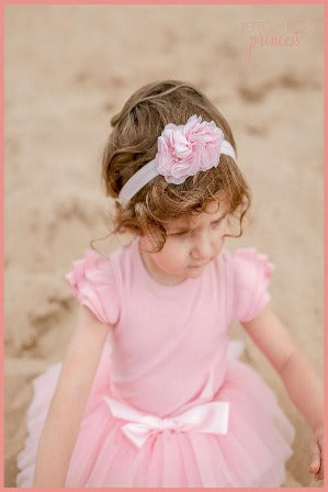 Ballet baby pink soft flower headband for party photos